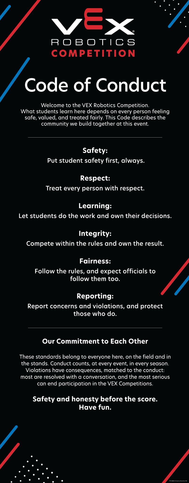 Code of Conduct - Retractable Banner Stand