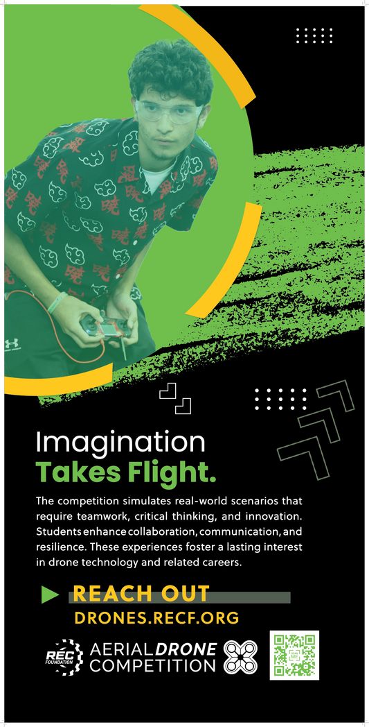 Aerial Drone Competition Imagination Takes Flight Banner (Grant)