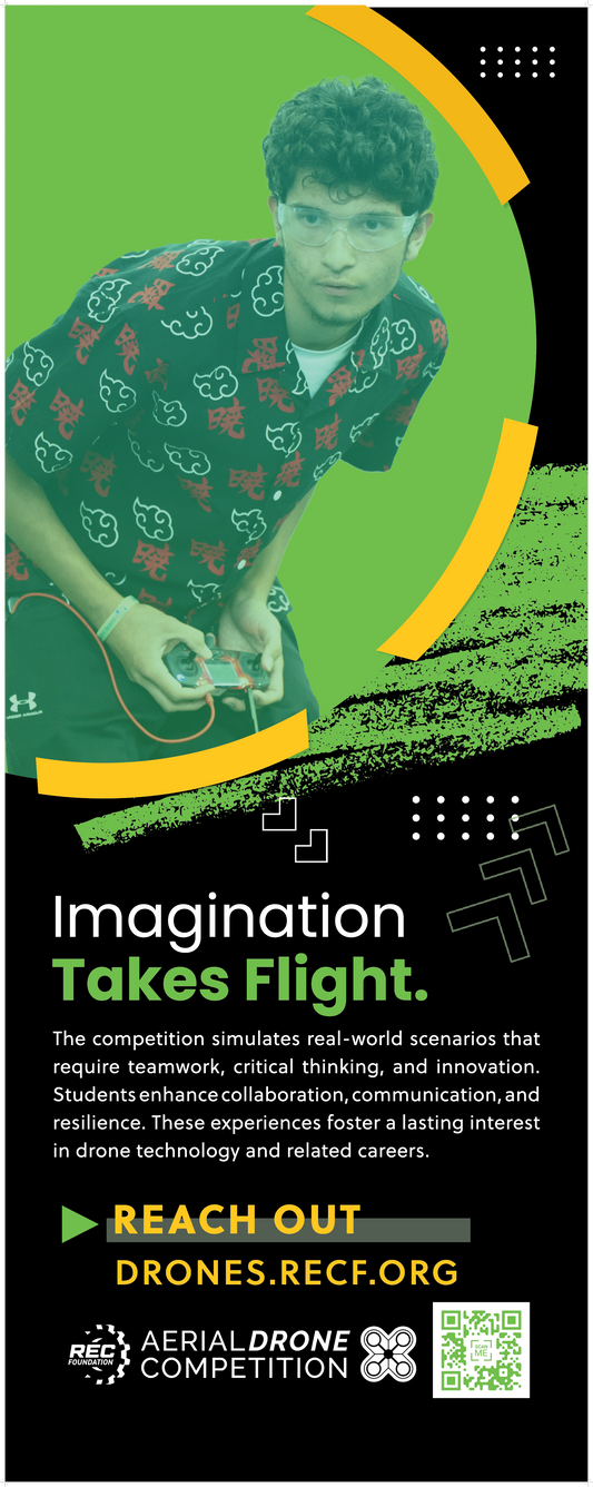 Aerial Drone Competition Imagination Takes Flight Retractable Banner Stand