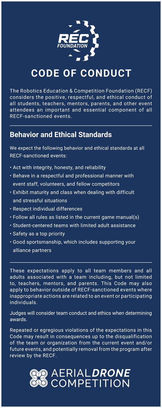 Aerial Drone Competition Code Of Conduct Event Retractable Banner Stand