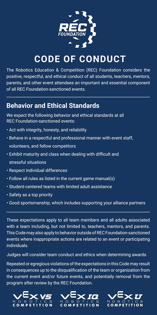 REC Foundation Code of Conduct Banner